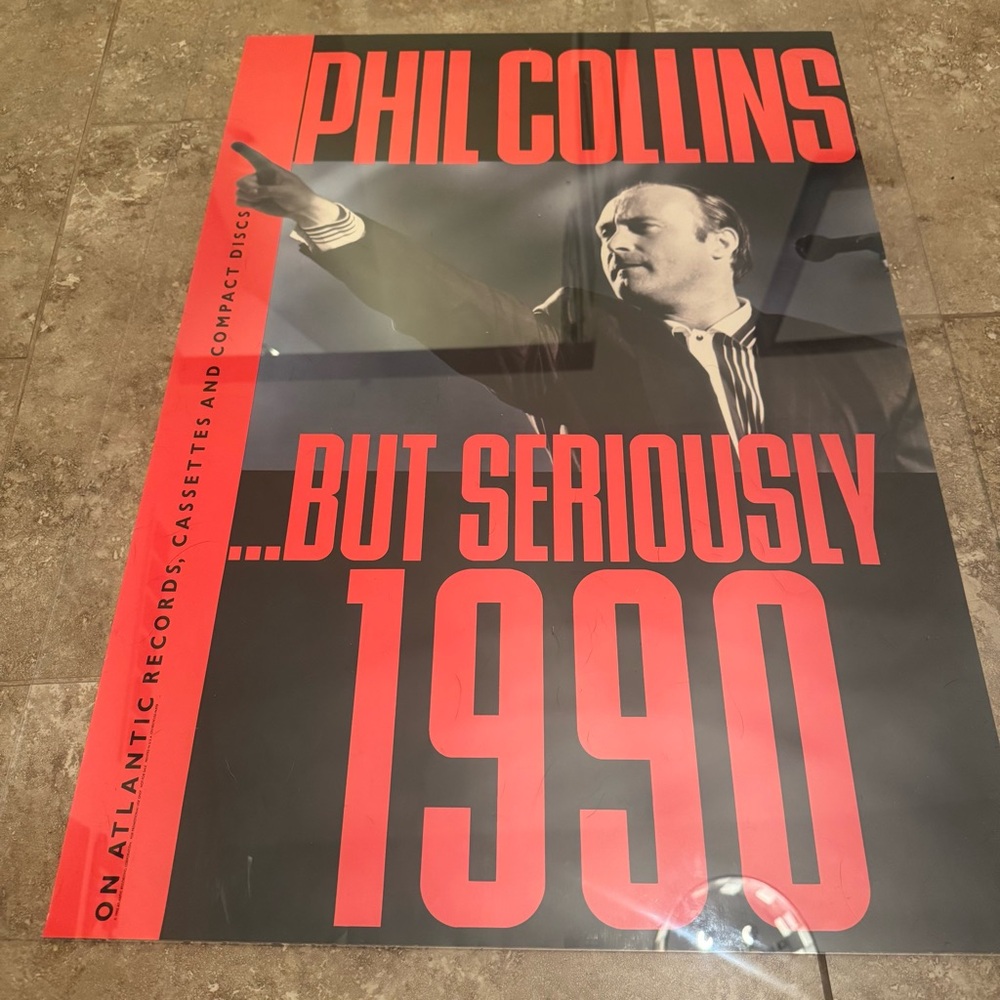 Phil Collins …But Seriously 1990 Atlantic In-Store Promo One-Sheet Poster‎